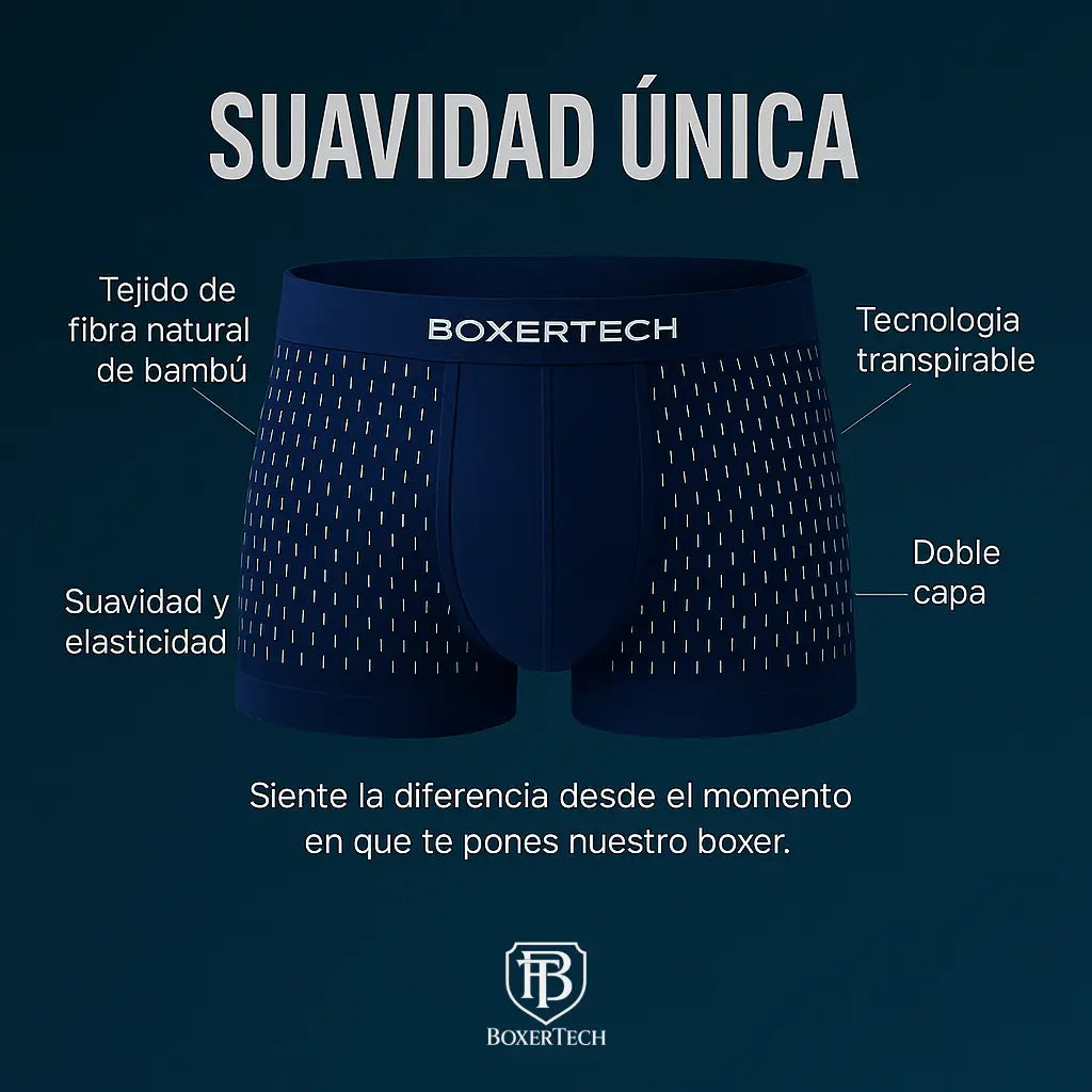 Boxers de Fibra Natural de Bambú - {Pague 4 y Lleve 8 Piezas}