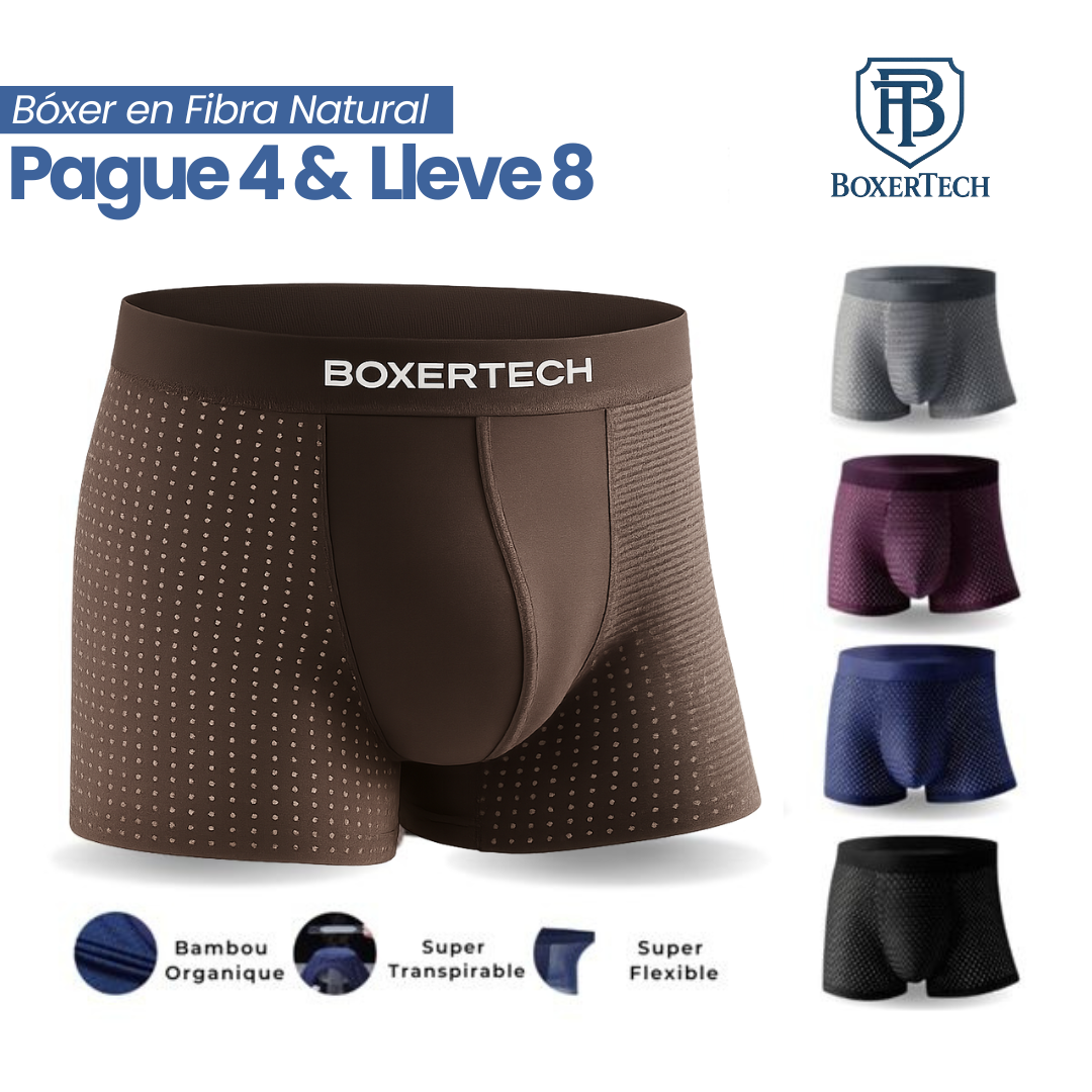Boxers de Fibra Natural de Bambú - {Pague 4 y Lleve 8 Piezas}